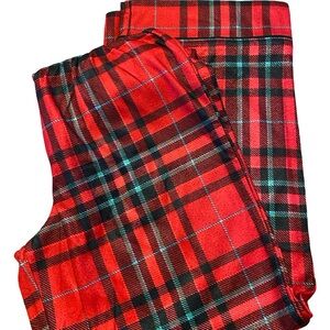 Red Plaid flannel pajama Pants